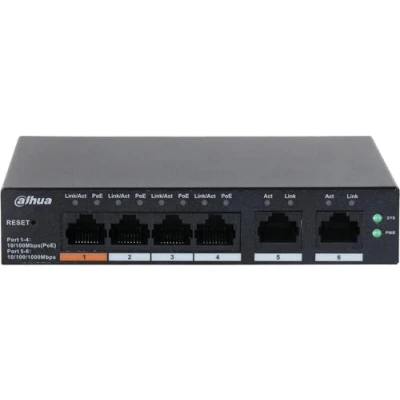 Imagen de SWITCH CLOUD DAHUA DH CS4006 4ET 60 WITH 4 PORT POE