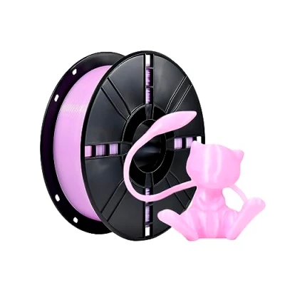 Imagen de PLA+ Filamento 3D de 1,75 mm, PLA Plus, precisión dimensional +/ 0,02 bobina 1 kg (2,2 LBS) impresión para impresora (Transparente púrpura)