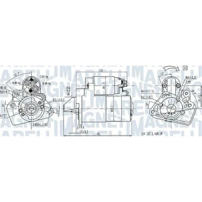 Imagen de MAGNETI MARELLI 063721332010 Motor de arranque 12 1,4 RENAULT: Clio 2, 3, 4, NISSAN: MICRA Qashqai / Qashqai+2 I, Juke