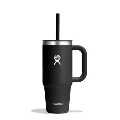 Imagen de Hydro Flask Travel Tumbler Vaso de viaje 709ml (24oz) con Tapa pajita presionable cerrable Acero inoxidable Aislamiento al vacío doble pared resistente a salpicaduras Black