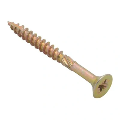 Imagen de Spectre Advanced Tornillos para madera multiusos, 4,0 x 50 mm, color amarillo zinc pasivado, caja a granel 500