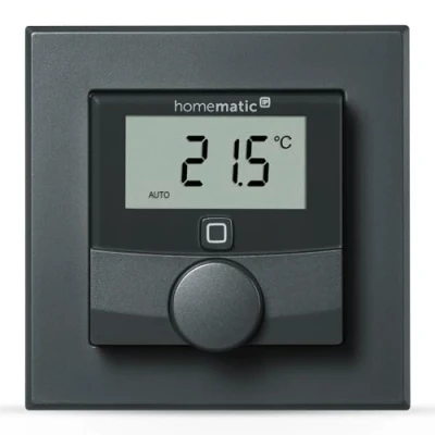 Imagen de Homematic IP Smart Home 159820A0 termostato de pared con sensor humedad, digital, aplicación calefacción por suelo radiante, Alexa, Google Assistant, medición temperatura, ahorro