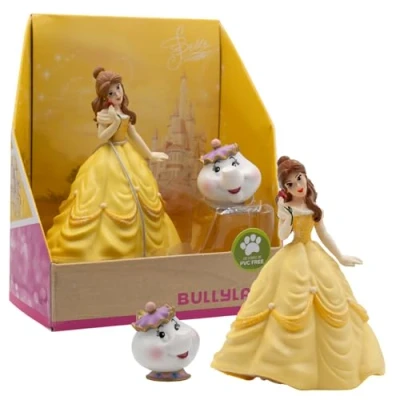 Imagen de Bullyland 13436 Juego de Figuras Walt Disney Belle y Madame Pottine pintadas a Mano, sin PVC, Regalo Ideal para niños niñas Jugar fantasía