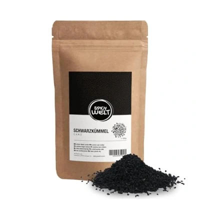 Imagen de Spicy Welt Comino Negro Entero (250g) Semillas de Nigella para Cocinar, Infusiones y Bienestar 100% Natural, Sin Aditivos