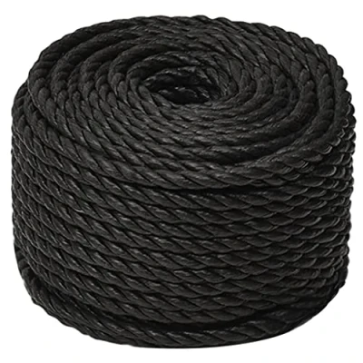 Imagen de vidaXL Cuerda de Trabajo Seguridad Incendio Escalada Aire Libre Exterior Camping Torcida Bricolaje Artesanía Polipropileno Negro 14 mm 25 m