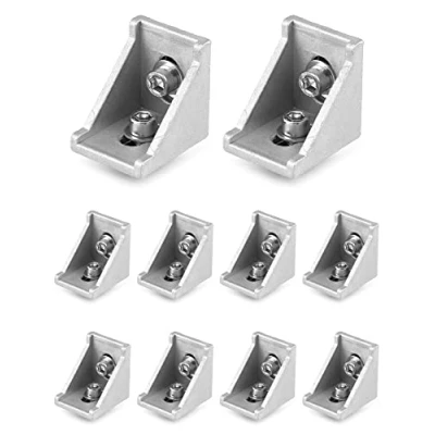 Imagen de QWORK 10pcs 30x30 Angulo Ranurado Aluminio , Para Perfiles De Aluminio/tubos