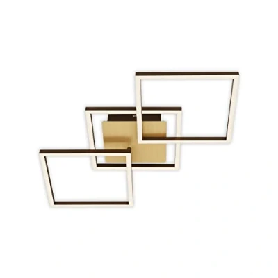Imagen de BRILONER Leuchten LED Ceiling Light Settings Dimmable Swivelling Frame Gold Coloured Brown 763 x 368 73 mm