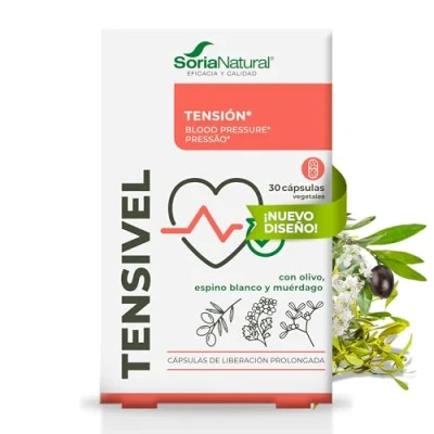 Imagen de Soria Natural Tensivel Ayuda a la Salud Cardiovascular, Presión Arterial, Circulación Mezcla de Extractos Olivo, Espino y Muérdago 30 Cápsulas