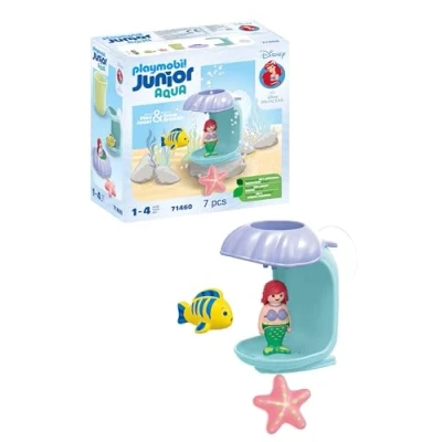 Imagen de PLAYMOBIL Junior &amp; Disney 71460 Lluvia de Conchas Ariel, diversión en el baño con Juguete sostenible Hecho plásticos a Base Plantas, Juguetes para niños y niñas Partir 1 año