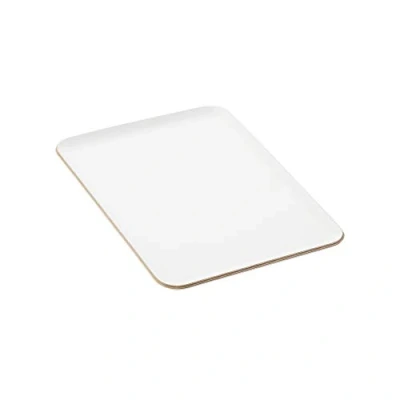 Imagen de Point Virgule PV LIV 1193 A&#039;Domo Bandeja Rectangular para Servir (33 x 23 cm), Color Blanco, Madera, marrón