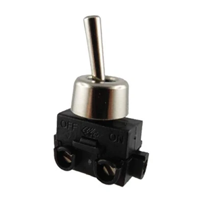 Imagen de Interruptor basculante On/Off con tuerca de fijación metal, 250 V, 2 A (2)