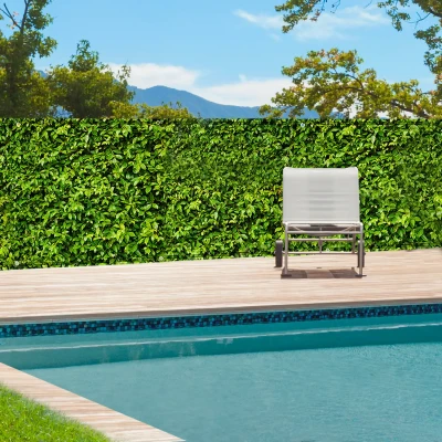 Imagen de IDMarket Brisa Vista opaca 2 x 10 M con estampado de follaje 160 GR/m²
