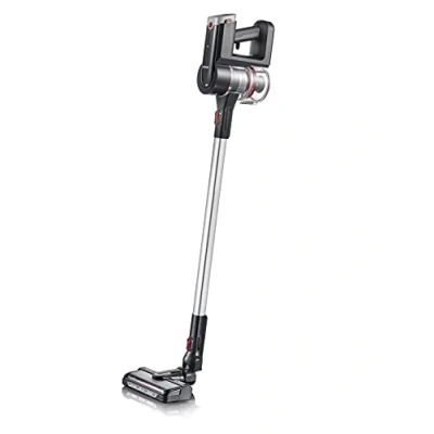 Imagen de SEVERIN Aspiradora inalámbrica de mano y escoba 2 en 1, aspirador sin cable para el pelo las mascotas, vertical con autonomía hasta 120 min, negro/granate, HV 7168