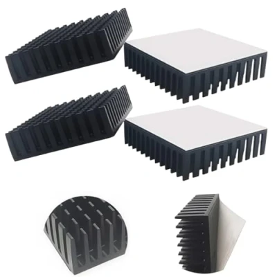 Imagen de L40mm X W40mm H11mm 4pcs Disipador de calor negro Radiador aluminio Fuego Tv Kit bricolaje Placa circuito Chip Ic Mosfet adecuado para amplificador LED alta potencia