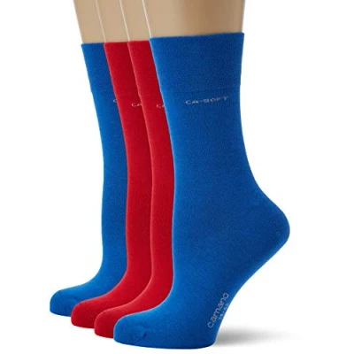 Imagen de Camano 3642000 Calcetines, Rojo (True Red 0041), 39/42 (Pack de 4) para Mujer