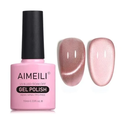 Imagen de AIMEILI 9D Ojo de Gato Esmaltes Semipermanentes para Uñas Sin crueldad Vegano Libre HEMA Magnético Soak Off UV LED Permanentes Esmalte 10ml，735