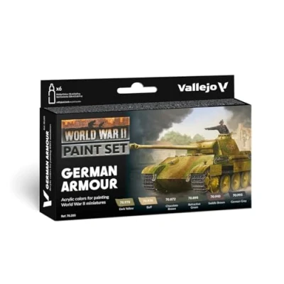 Imagen de Vallejo 70205 Model Color Colores Acrílicos, WWII German Armour, 18 ml, 6 uds