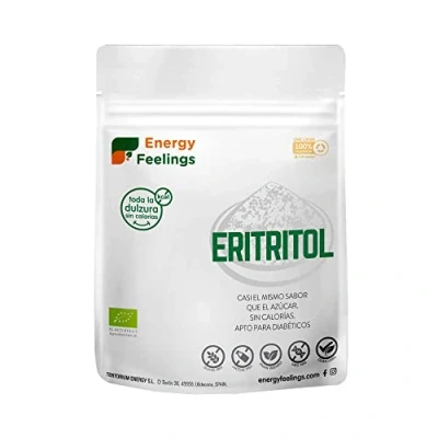 Imagen de Energy Feelings Eritritol Granulado Ecológico, 0% Kcal, Edulcorante y Endulzante Natural, Sin Azúcar, Gluten, Vegano, para Cocinar, 200G