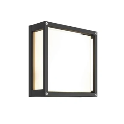 Imagen de lámpara de pared exterior &#039;Aurelien&#039; (Moderno) en Negro hecho Aluminio (2 llamas, E27) Lucande lámparas para aplique, LED exterior, aplique