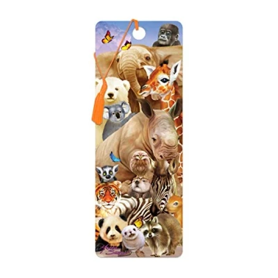 Imagen de 3D LiveLife Marcapaginas Sonrisa salvaje de Deluxebase. Un marcapáginas animales salvajes con lenticular e ilustraciones licencia del reconocido artista David Penfound