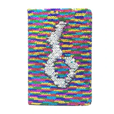 Imagen de Exerz A5 Cuaderno De Lentejuelas Reversible/Diario Sirena/Bloc Notas Mágico/Diario Mágico Para Niños Oficina/Escuela/Regalos/Colorido Moda En Arco Iris/Plata