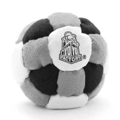 Imagen de YoYo Factory Footbag Gris/Negro (26 Paneles Freestyle Foot Bag, De Principiante a Profesional)
