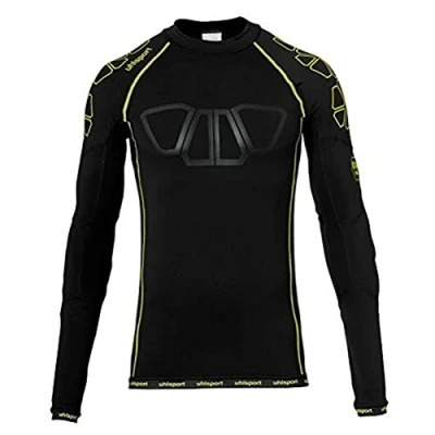 Imagen de Uhlsport Bionikframe Baselayer Camiseta de Entrenamiento, Hombre, Negro/Amarillo Flúor, XXL