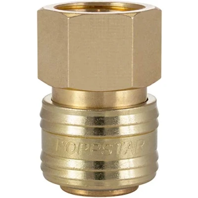 Imagen de Poppstar Conectores rapidos aire comprimido, diámetro nominal 7,2 mm con rosca interior (hembra) de 1/2 pulgada para conexión comprimido