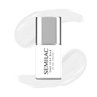 Imagen de Semilac One Step S110 The White Esmalte de uñas UV 3 en 1, 7 ml