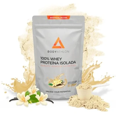 Imagen de Whey Isolate Protein 27g proteína por 30gAislado de Proteina Suero Leche Proteinas ISO en Polvo (2kg, Vainilla)