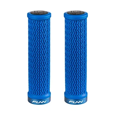 Imagen de Funn Holeshot Puños para Bicicleta de Montaña con Abrazadera Bloqueo Único, Ligeros y Ergonómicos Diámetro Interior 22 mm (Azul)