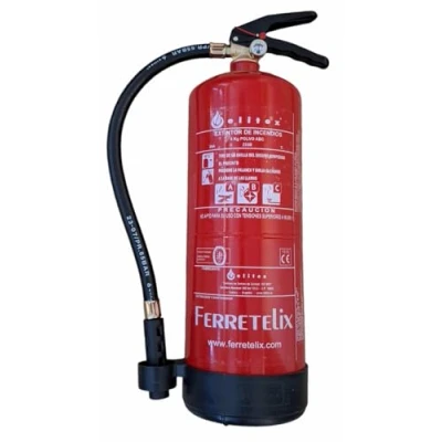 Imagen de Ferretelix Extintor ABC polvo 6 kgs ALTA eficacia incluye soporte DE pared 33A 233B FECHA FABRICACION 2024