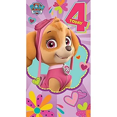 Imagen de PAW PATROL Tarjeta de 4º cumpleaños