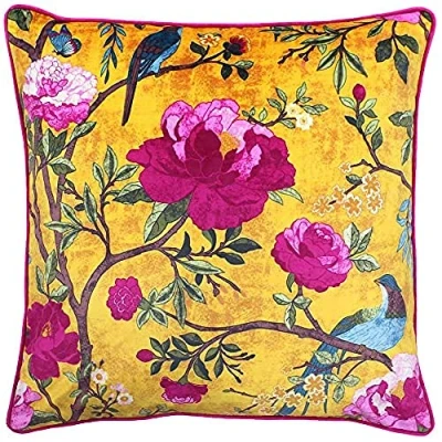 Imagen de Paoletti Funda de cojín, Poliéster, Amarillo, 50 x cm