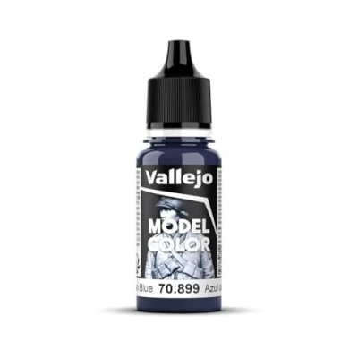 Imagen de Vallejo Model Color Pintura Acrílica Azul (Dark Prussian Blue) Acabado Mate, 18 ml. Autonivelante y Sistema BSL para Modelismo Figuras
