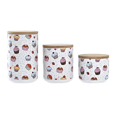 Imagen de DKD Home Decor Set de 3 Botes, Estándar