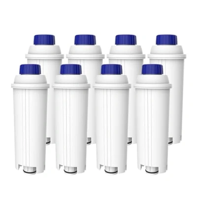 Imagen de Waterdrop Cartuchos de filtro repuesto para De&#039;Longhi® DLSC002, compatible con Magnifica® S, Eletta® Explorer, Dinamica® y serie ECAM, cafetera espresso (8)