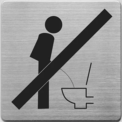 Imagen de ALCO Albert 450 6 Pictograma «Por favor, siéntese», acero inoxidable, 90 x mm