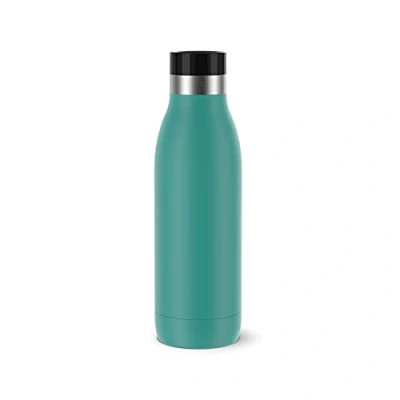 Imagen de Emsa Bludrop color N31102 Botella, 0,5 litros, 100% hermético, cierre Quick Press, placer de beber 360, 12 horas caliente 24 h frío, apto para lavavajillas, acero inoxidable, azul petróleo