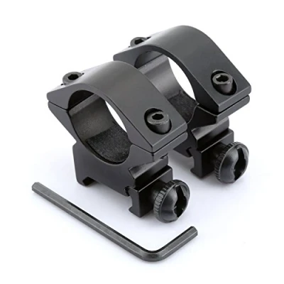 Imagen de Dophee 2pcs Negro Low Profile 1 &quot;25.4mm Ámbito Montaje del Anillo 20mm Picatinny Carril tejedor