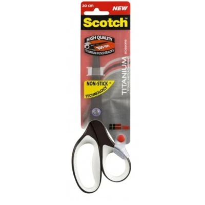 Imagen de Scotch Tijeras de Titanio Antiadherentes 20 cm Profesionales Precisión con Corte Suave Color Negro/Blanco