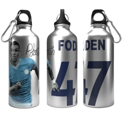 Imagen de Partisan City Bottle Foden Botella de aluminio con 2 tapas, 750 ml, color plateado