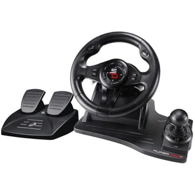 Imagen de Subsonic Volante Superdrive GS550 Racing con pedales, levas de cambio, palanca cambios y vibración para Xbox Serie X/S, PS4, One PC (programable todos los juegos) (Xbox Series X///)