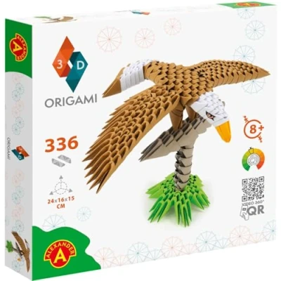 Imagen de Origami 3D 501827 Escultura de papel con componentes patentados e instrucciones construcción comprensibles, 336 piezas, 24 x 16 15 cm, a partir 8 años