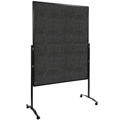 Imagen de Legamaster Premium Plus Pared de moderación plegable (150 x 120 cm, doble cara, con fieltro se puede utilizar como partición, incluye 4 ruedas bloqueables y ganchos papel)