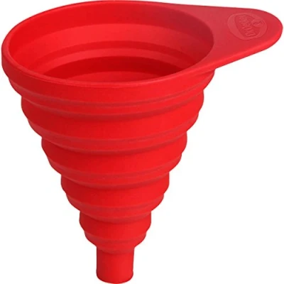 Imagen de Dr. Oetker Embudo Plegable Silicona FLEXXIBEL, Aluminio, Rojo, 36.5 x 44.4 cm