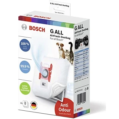 Imagen de Bosch BBZAFGALL Universal Bolsa para el polvo Accesorio y suministro de vacío aspiradora (Universal, polvo, Blanco, 100 g, 240 mm, 75 mm)