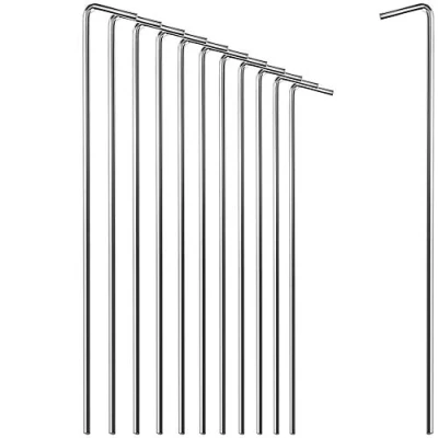 Imagen de com four® 12x Clavijas de Acero largas y robustas para Acampar al Aire Libre terrenos Normales Duros Ø 4 mm