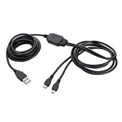Imagen de Trust GXT 222 Cable de Carga y Juego para mandos PS4, 3,5 Metros, Negro