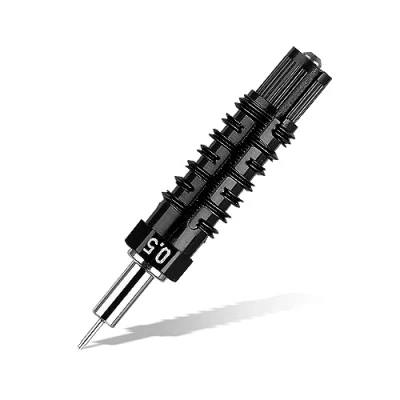 Imagen de Aristo AR64050PRO MG1 PRO Punta de recambio para pluma estilográfica Pro, grosor trazo 0,50 mm (punta cromada alta precisión y durabilidad, flujo tinta uniforme), color negro